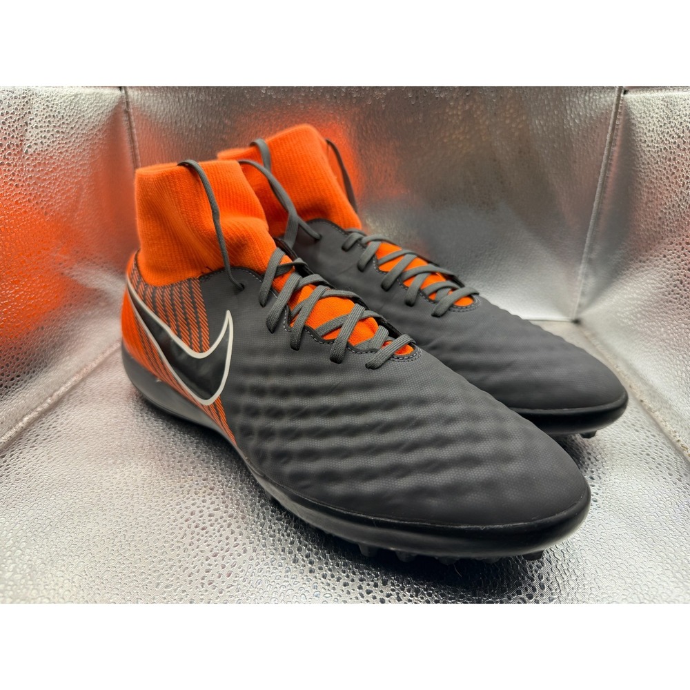 Size 12 Nike Obra X Magista 2 Academy Black Orange Mens Soccer Shoes AH7311-080
